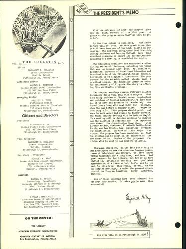 Pittsburgh Chapter bulletin