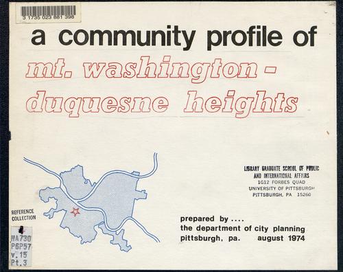 community profile of Mount Washington - Duquesne Heights