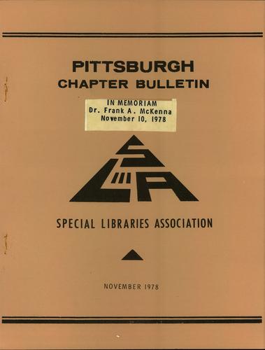 Pittsburgh Chapter bulletin