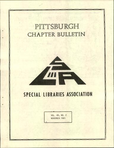 Pittsburgh Chapter bulletin