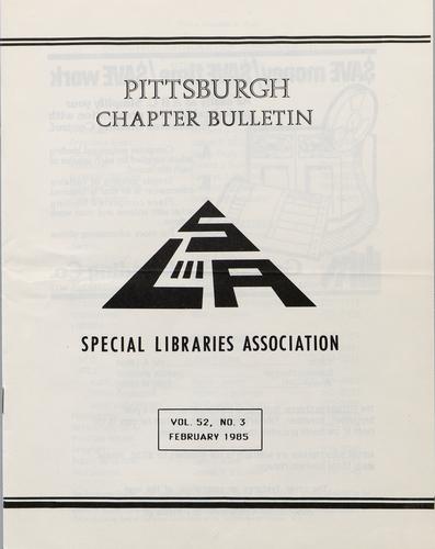 Pittsburgh Chapter bulletin