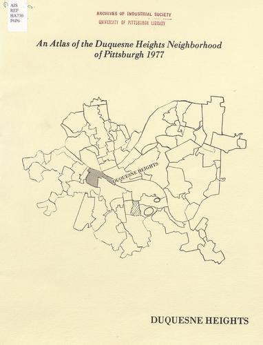 Pittsburgh neighborhood atlas