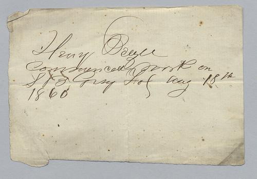 Unidentified Personal Correspondence