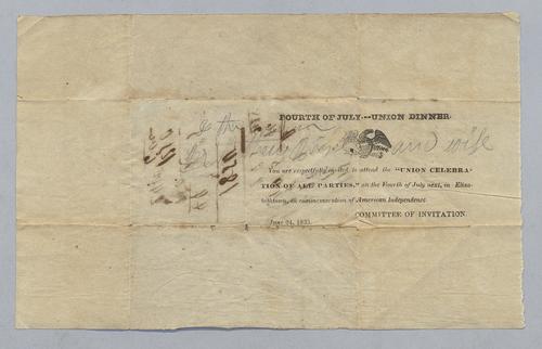 Invitation to Fourth of July Union Dinner