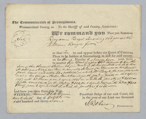 Documents Relating to the Estate of William Beazel