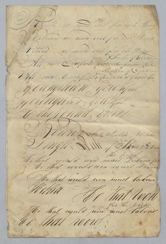 Writing Copy Book, Possibly by William Henry Beazel