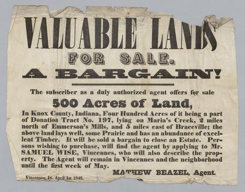 Matthew Beazel, Land Agent Advertisement and Others