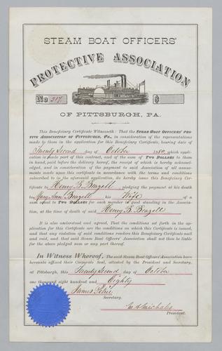 Henry B. Beazel, Steam Boat Officers Protective Association