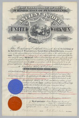 James Beazel, Insurance, Ancient Order of United Workman
