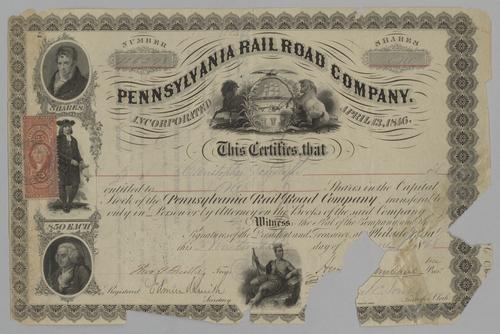 Pennsylvania Railroad Company Stock Certificate