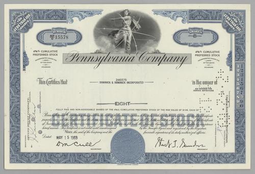 Pennsylvania Company Stock Certificate