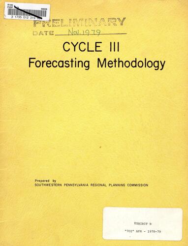 Cycle III Forecasting Methodology