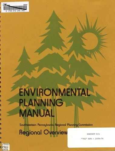 Environmental Planning Manual, A Manual of Environmental Guidelines for Regional and Local Planning