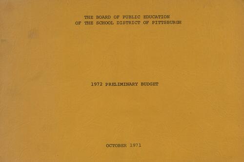 Budget, Preliminary 1972