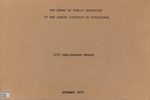 Budget, Preliminary 1976