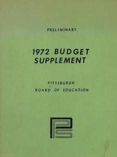 Budget Supplement, Preliminary 1972
