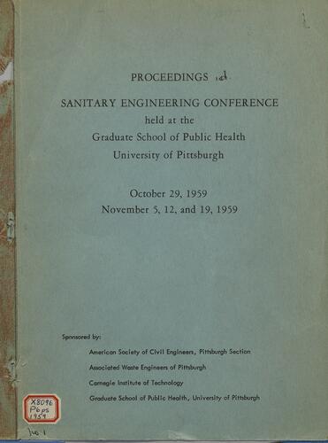 Proceedings, Sanitary Engineering Conference