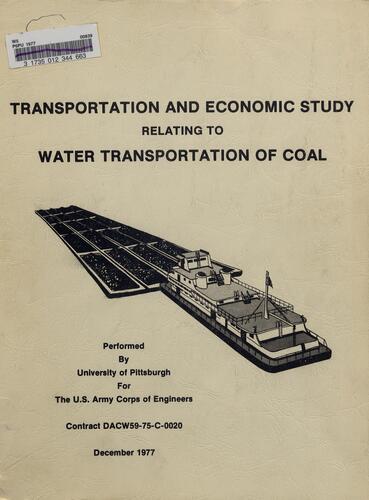 Transportation and Economic Study relating to Water Transportation of Coal