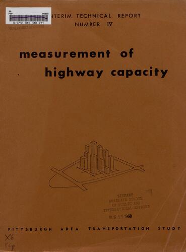 Measurement of Highway Capacity