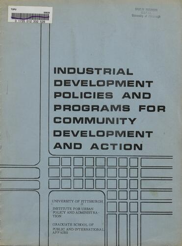 Industrial Development Policies and Programs for Community Development and Action