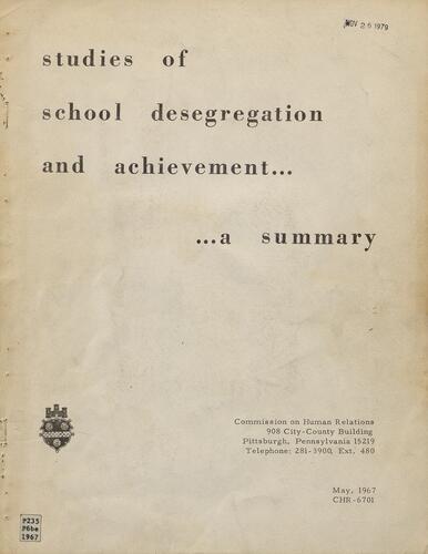 Studies of School Desegregation and Achievement