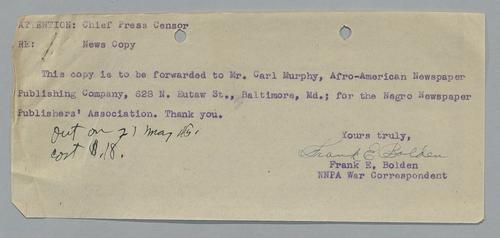 Draft of "Tan Yanks in Burma Counting on GI Bill of Rights"