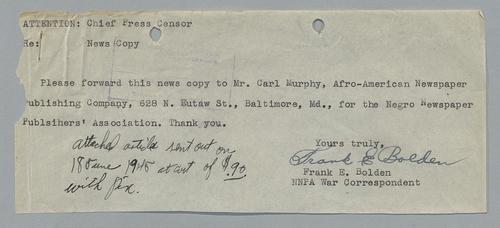 Draft of "Crack Tan Yank Band Sends Burma Cats"