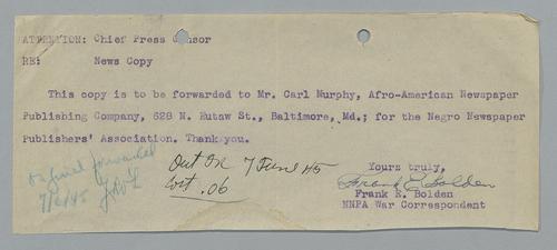 Draft of "QM Truck Drivers Forgotten Men along the Stilwell Road"