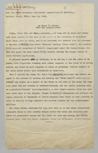 "I Meet Mahatma Gandhi"