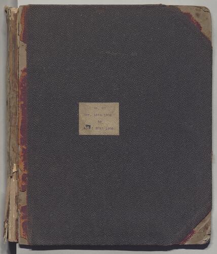 Letterpress Copy Book of the John A. Brashear Co. Limited.