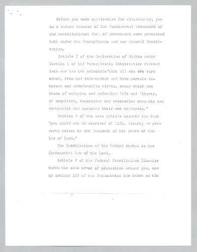Remarks probably for a naturalization ceremony