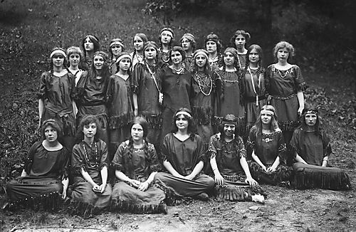 Girls in American Indian Dress