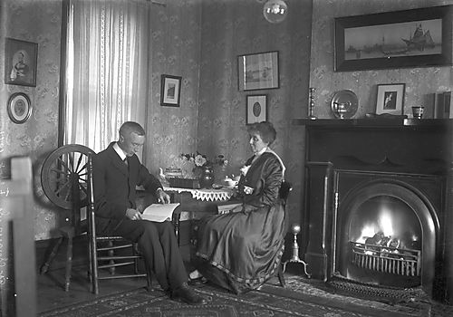 Man and Woman at the Table