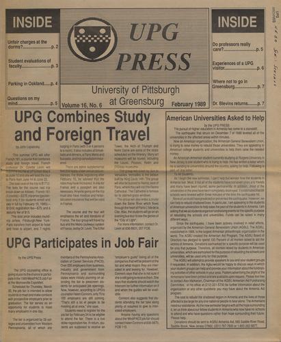 University of Pittsburgh at Greensburg press