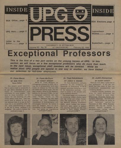University of Pittsburgh at Greensburg press