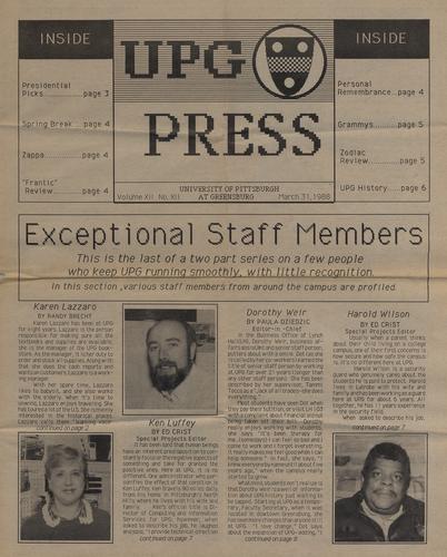 University of Pittsburgh at Greensburg press
