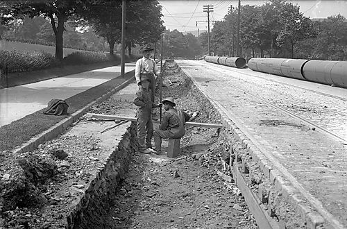 Men in Rock Trench