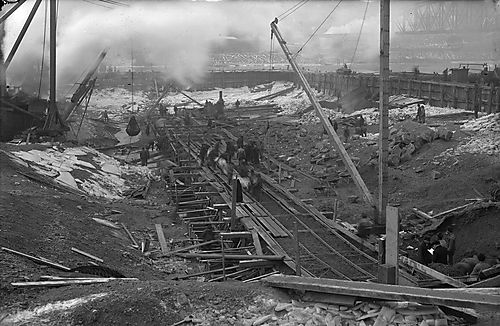 Pouring Concrete for Pipe