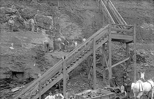 Workers on Homer Street