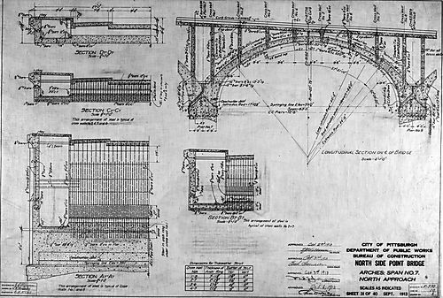 Diagrams of the North Side Point Bridge