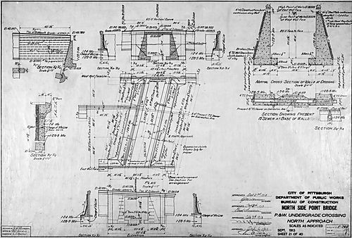 Diagrams of North Side Point Bridge
