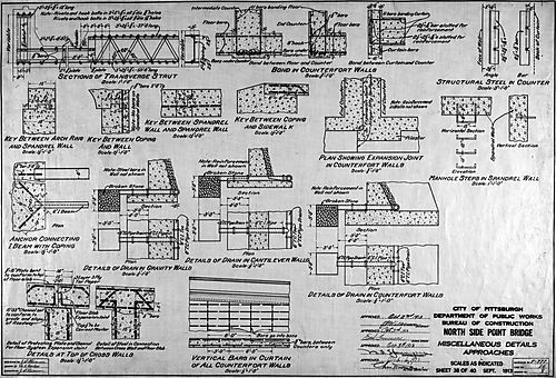 Diagrams of the North Side Point Bridge