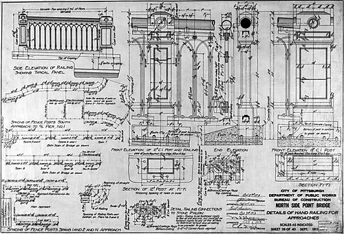 Diagrams of the North Side Point Bridge