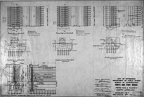 Diagrams of the North Side Point Bridge