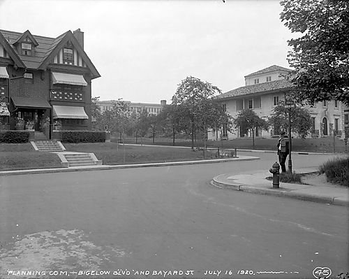 Homes at the corner of Bigelow and Bayard