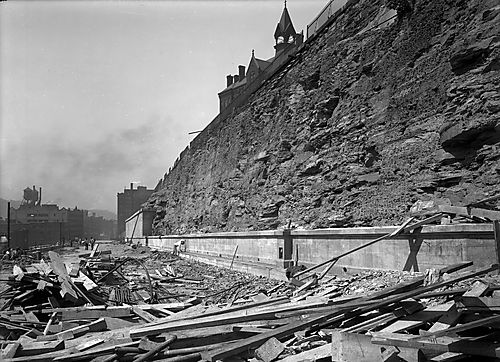Boulevard of the Allies Wall Construction