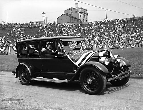 Lindbergh's Visit Begins