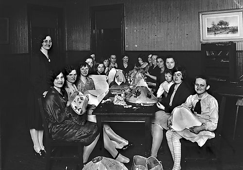 Polish Mothers Making Lamp Shades