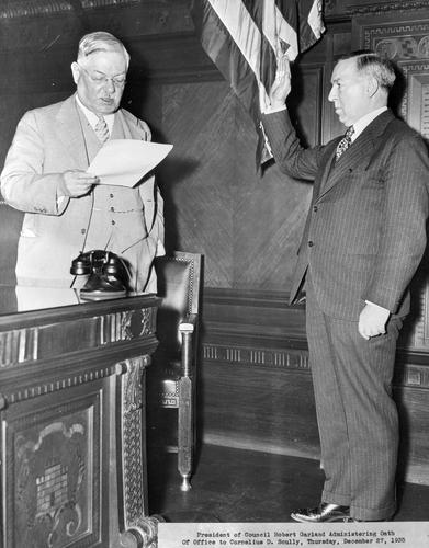 Cornelius D. Scully Oath of Office to City Council