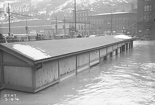 Flooded Railroad Yard